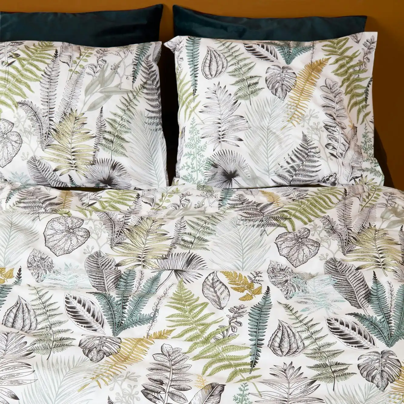 Bedding House Primeval Green Cotton Quilt Cover Set