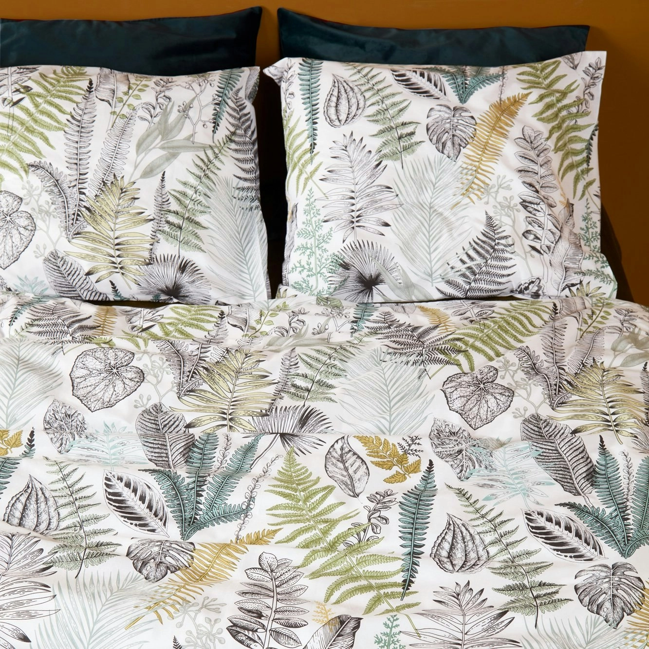 Bedding House Primeval Green Cotton Quilt Cover Set