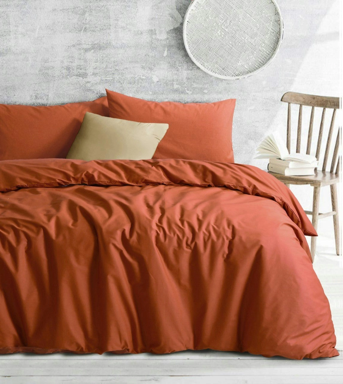 Amsons Royale Cotton Rust Quilt Cover Set