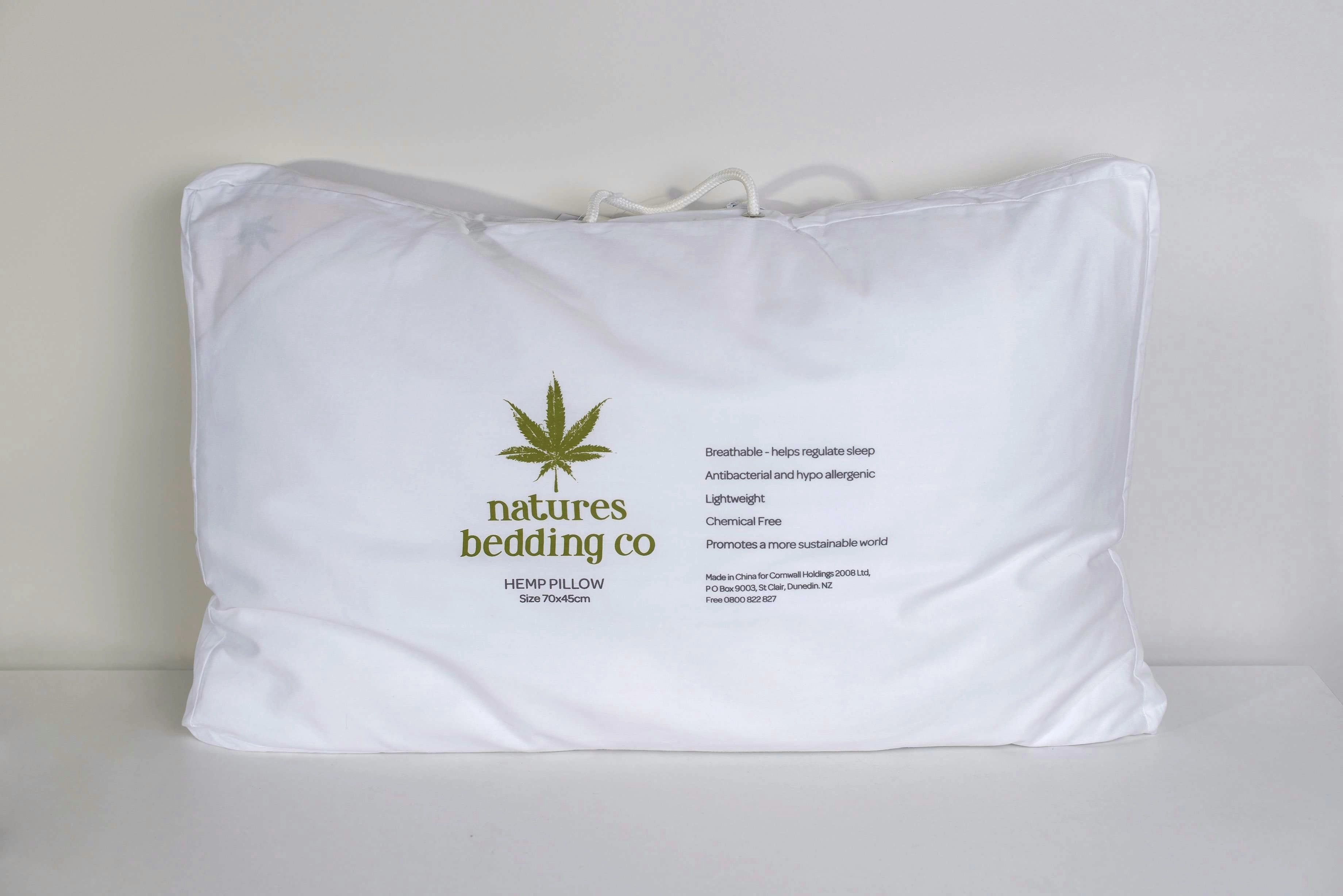 Natures Bedding Co Hemp Pillow - Standard Size