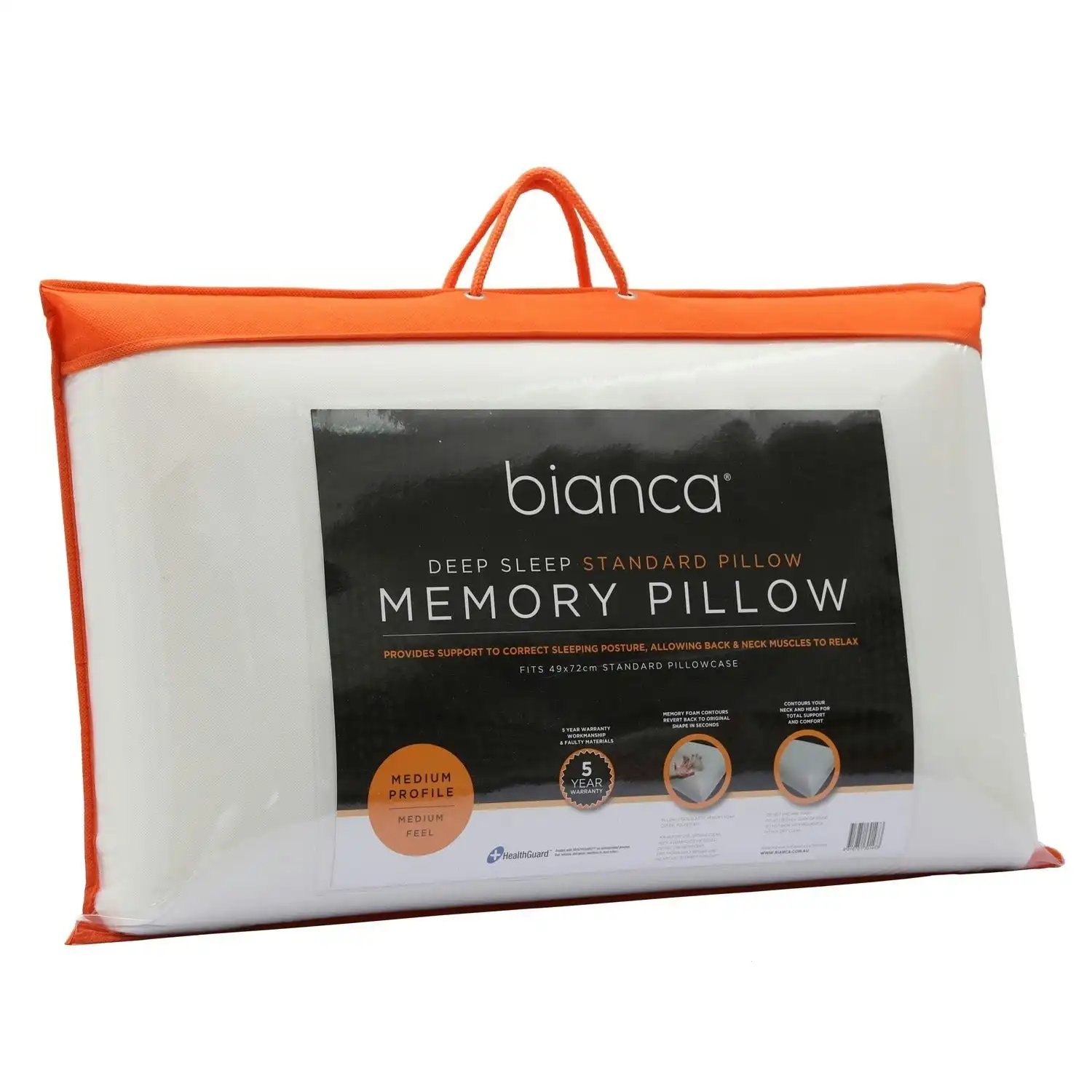 Bianca Bedding DEEP SLEEP STANDARD MEMORY FOAM PILLOW