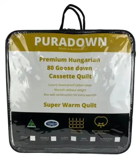 Puradown Super Warm Premium Hungarian 80% Goose Down 20% Goose Feather Quilt