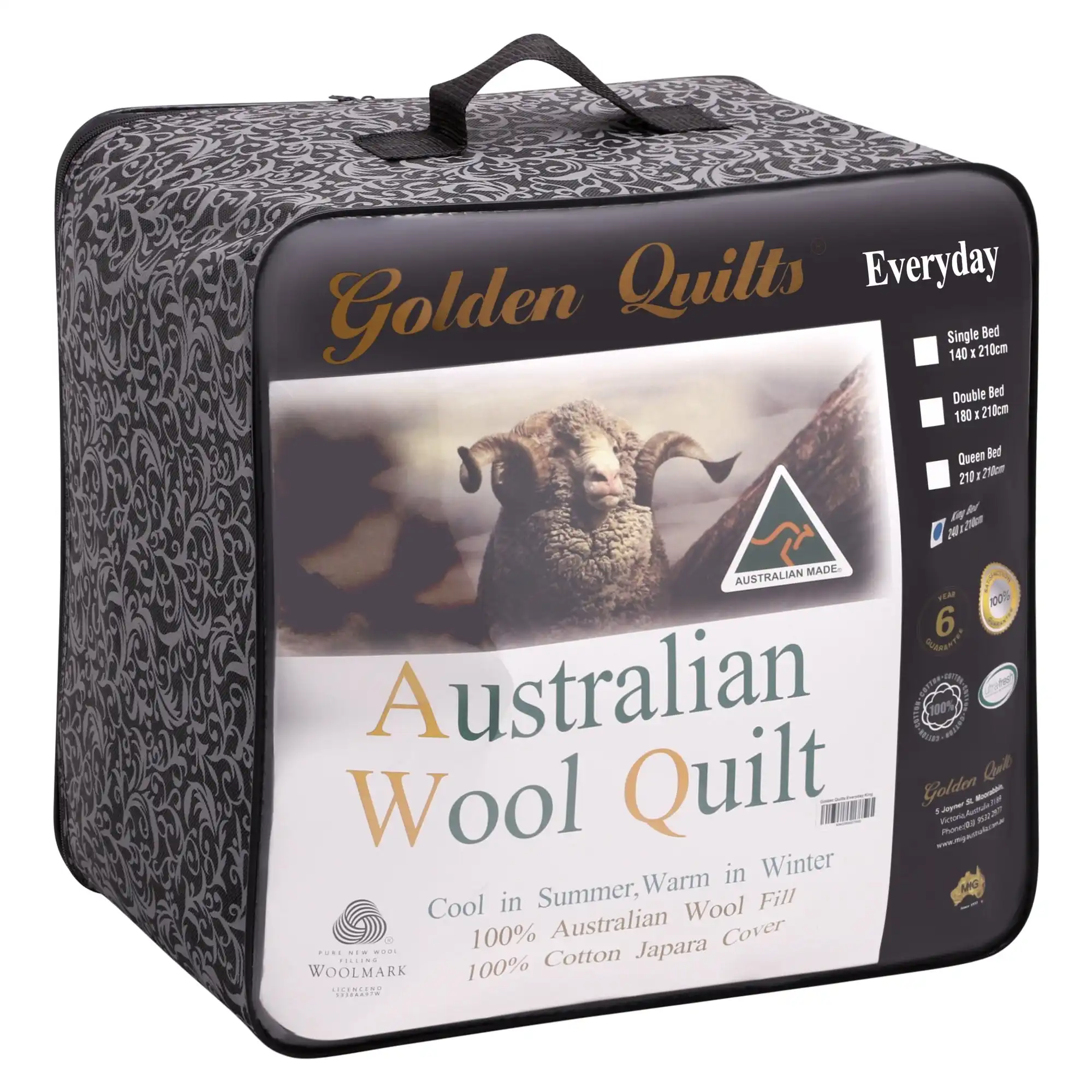 Golden Quilts 600GSM 100% Wool Quilt