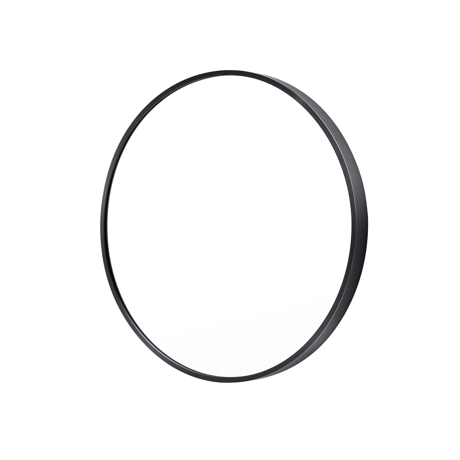 60cm Wall Mirror Round Bathroom - BLACK