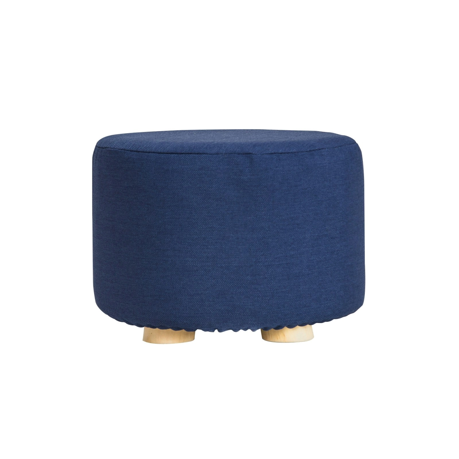 Round Foot Stool - DARK BLUE