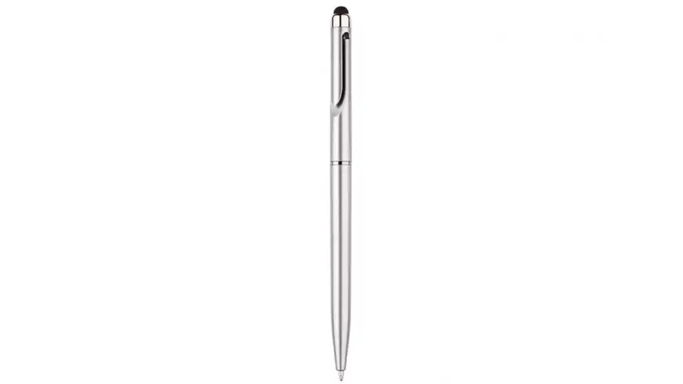 Precision Silver 2-in-1 Stylus & Ballpoint Pen for Touchscreen Devices