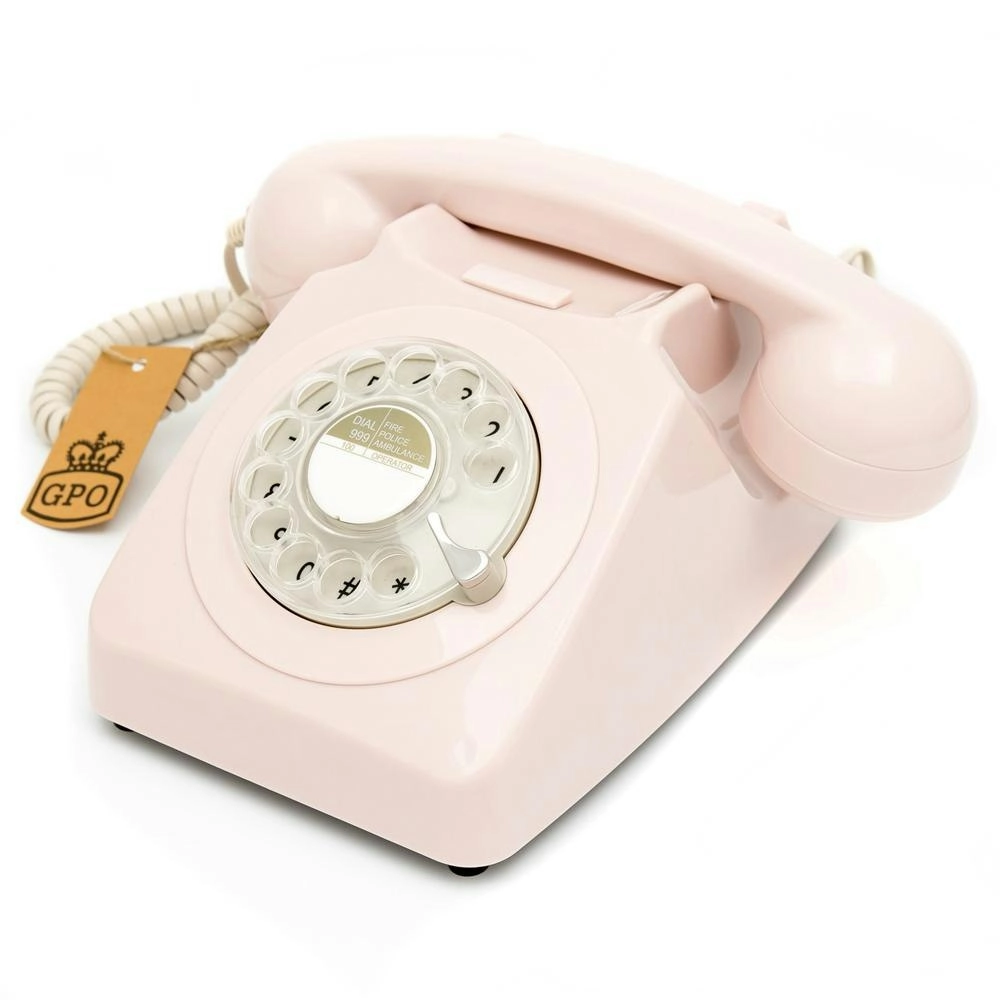 GPO Retro 746 Rotary Telephone - Carnation Pink