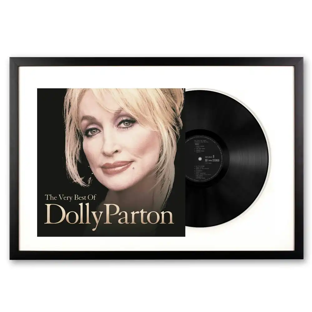 Framed Dolly Parton the Very Best of Dolly Parton Vinyl Album Art