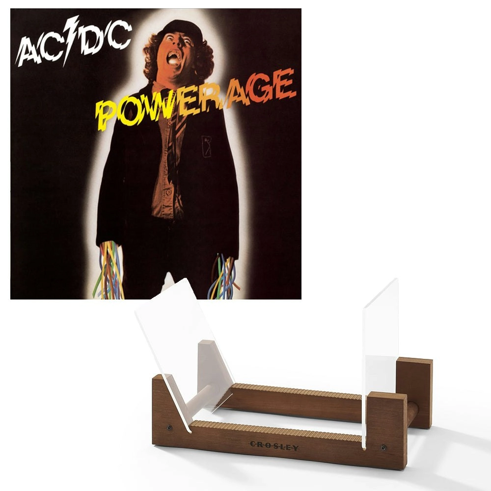 Ac/Dc Powerage Vinyl Album & Crosley Record Storage Display Stand