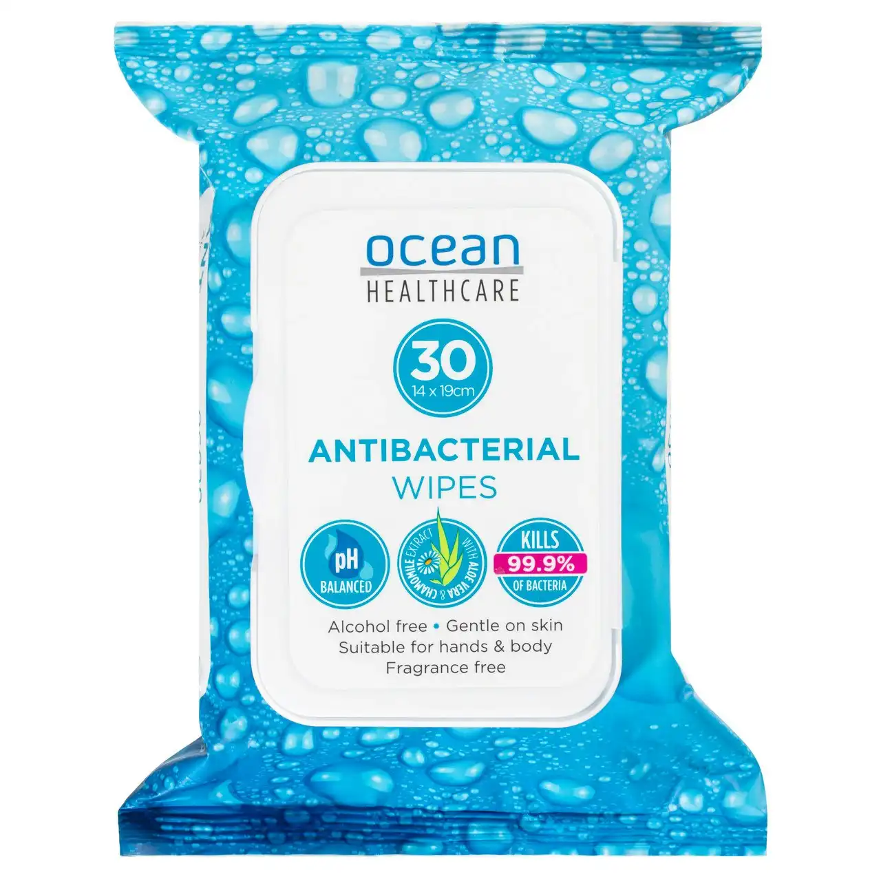 Ocean Healthcare Antibacterial Wipes 30 Pack