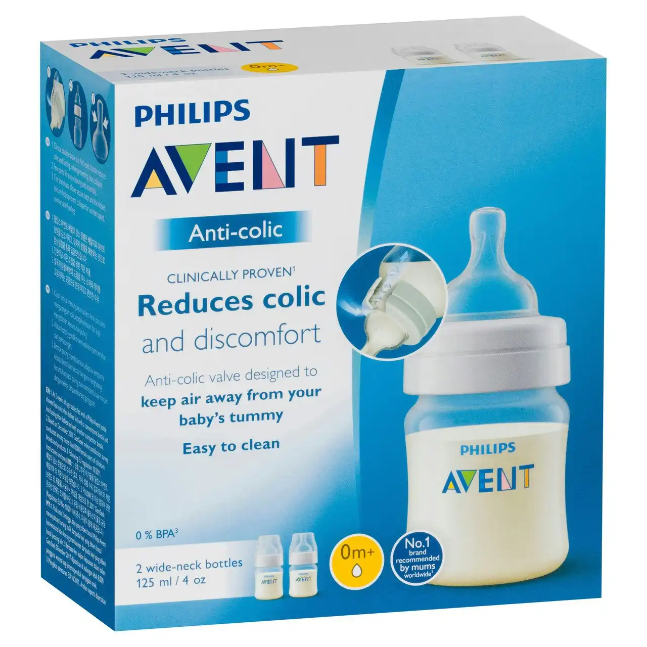 Philips Avent Anti-Colic Bottles 0m+ 2 x 125mL