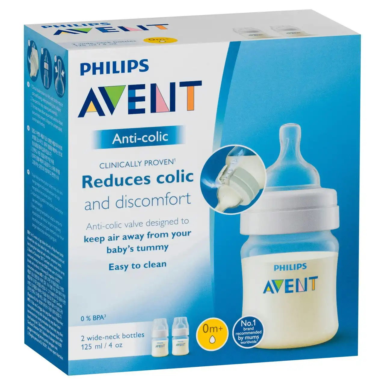 Philips Avent Anti-colic Baby Bottles 2 Pack 125mL