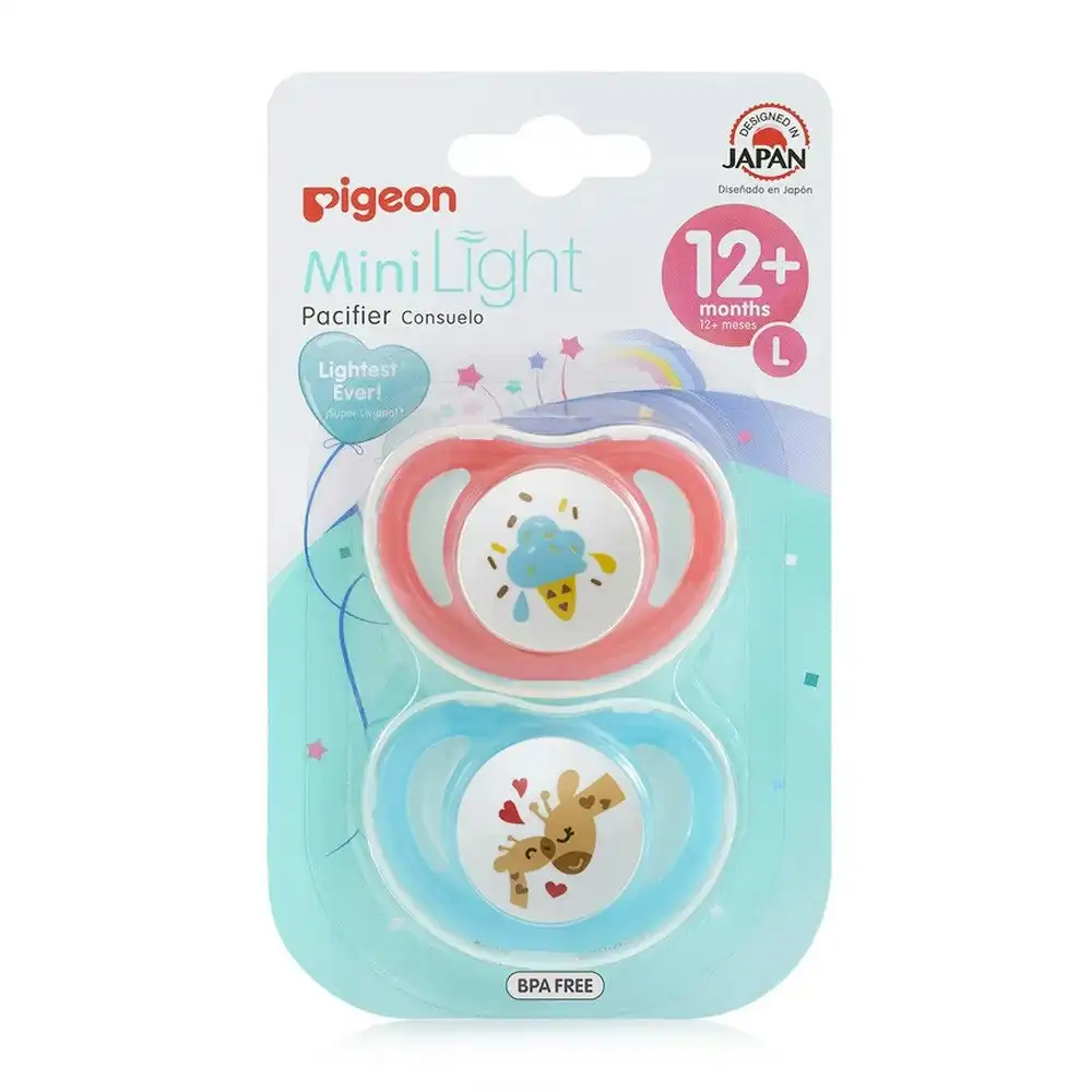 PIGEON Minilight Pacifier Twin Pack L