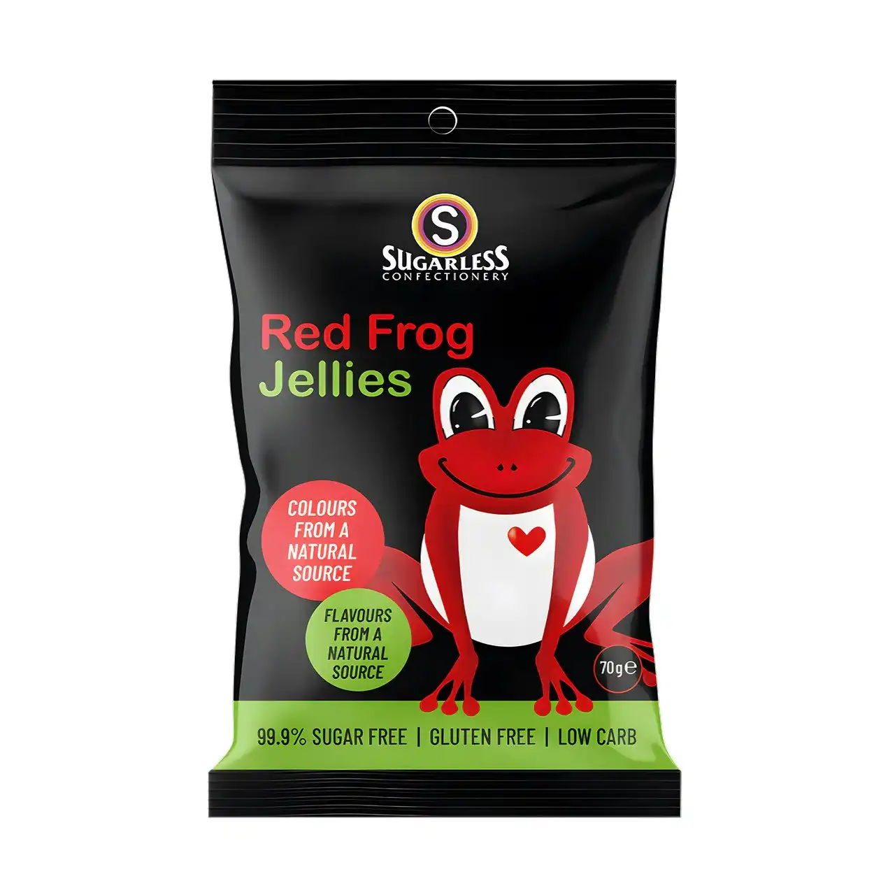 Sugarless Red Frog Jellies 70g