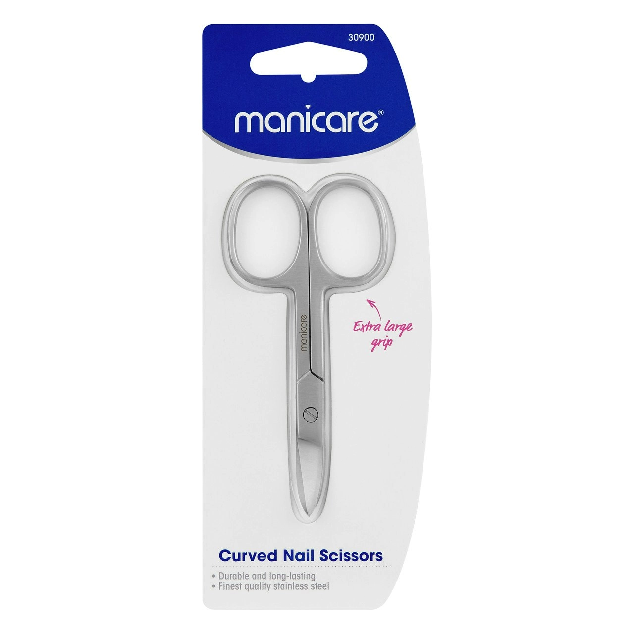 Manicare Nail Scissors, Curved, Extra Large Grip