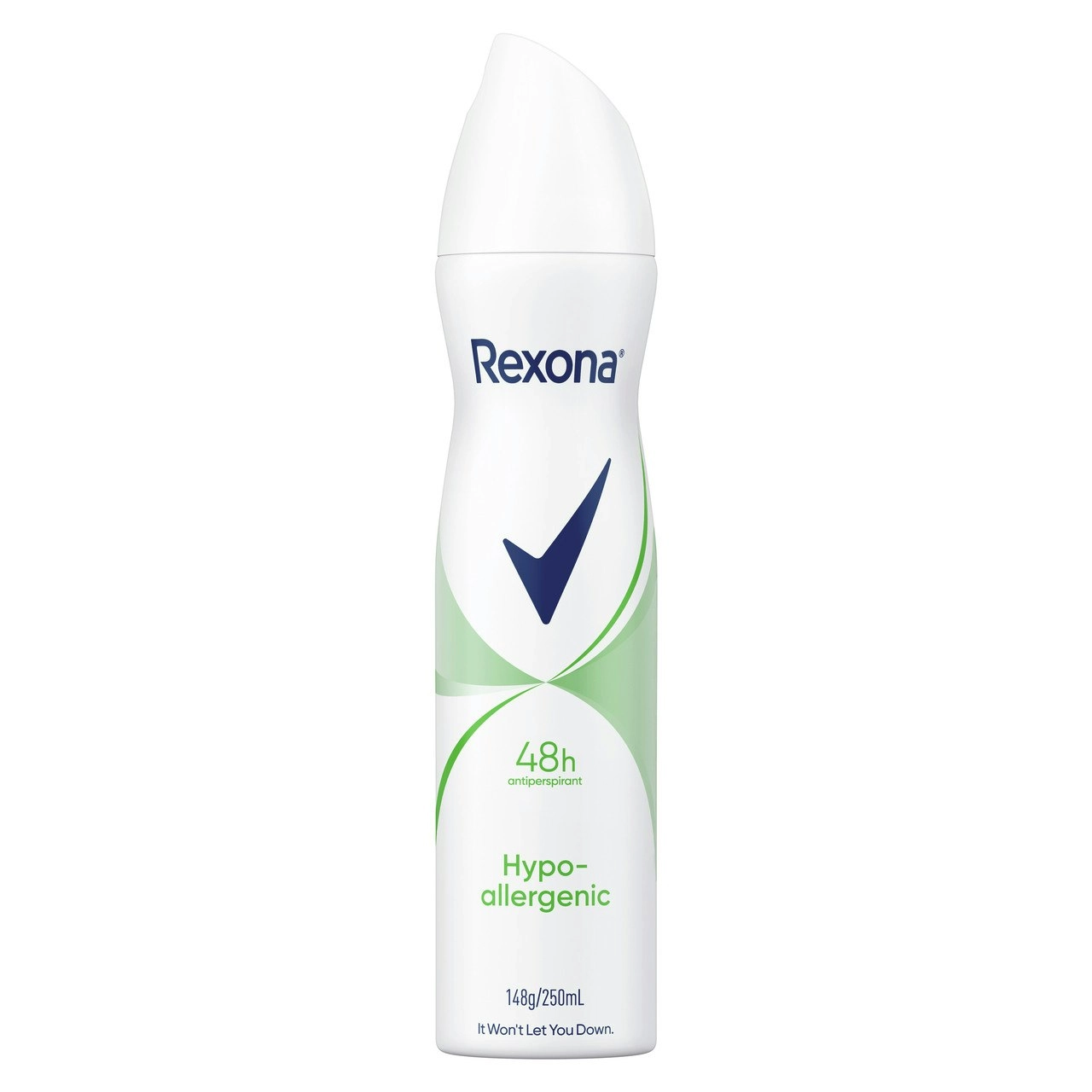 Rexona Women Deodorant aerosol antiperspirant Hypo-Allergenic 48-hour sweat and odour protection 250 mL