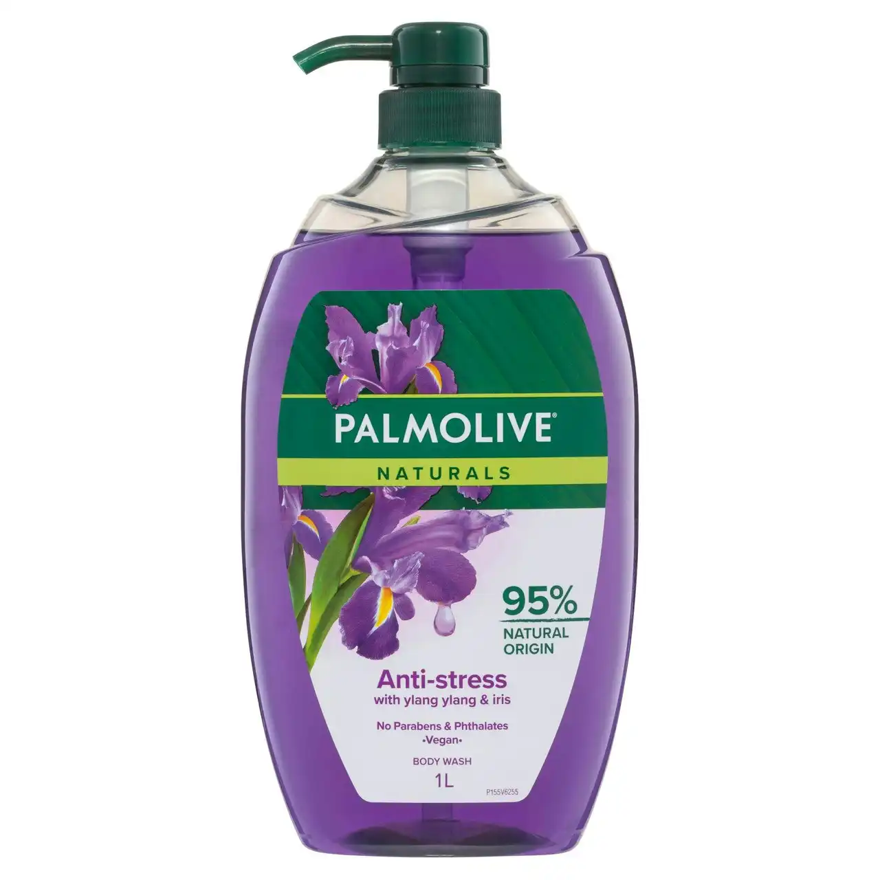 Palmolive Naturals Body Wash, 1L, Anti-Stress with Ylang Ylang & Iris, No Parabens Phthalates or Alcohol
