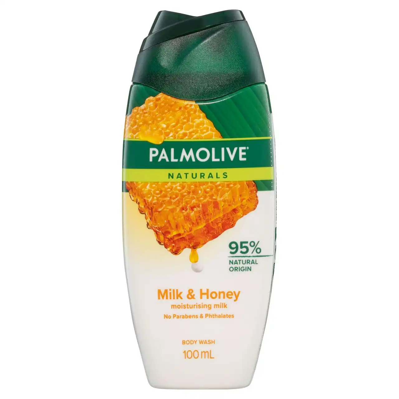 Palmolive Naturals Body Wash, 100mL, Milk and Honey, with Moisturising Milk, No Parabens Phthalates or Alcohol
