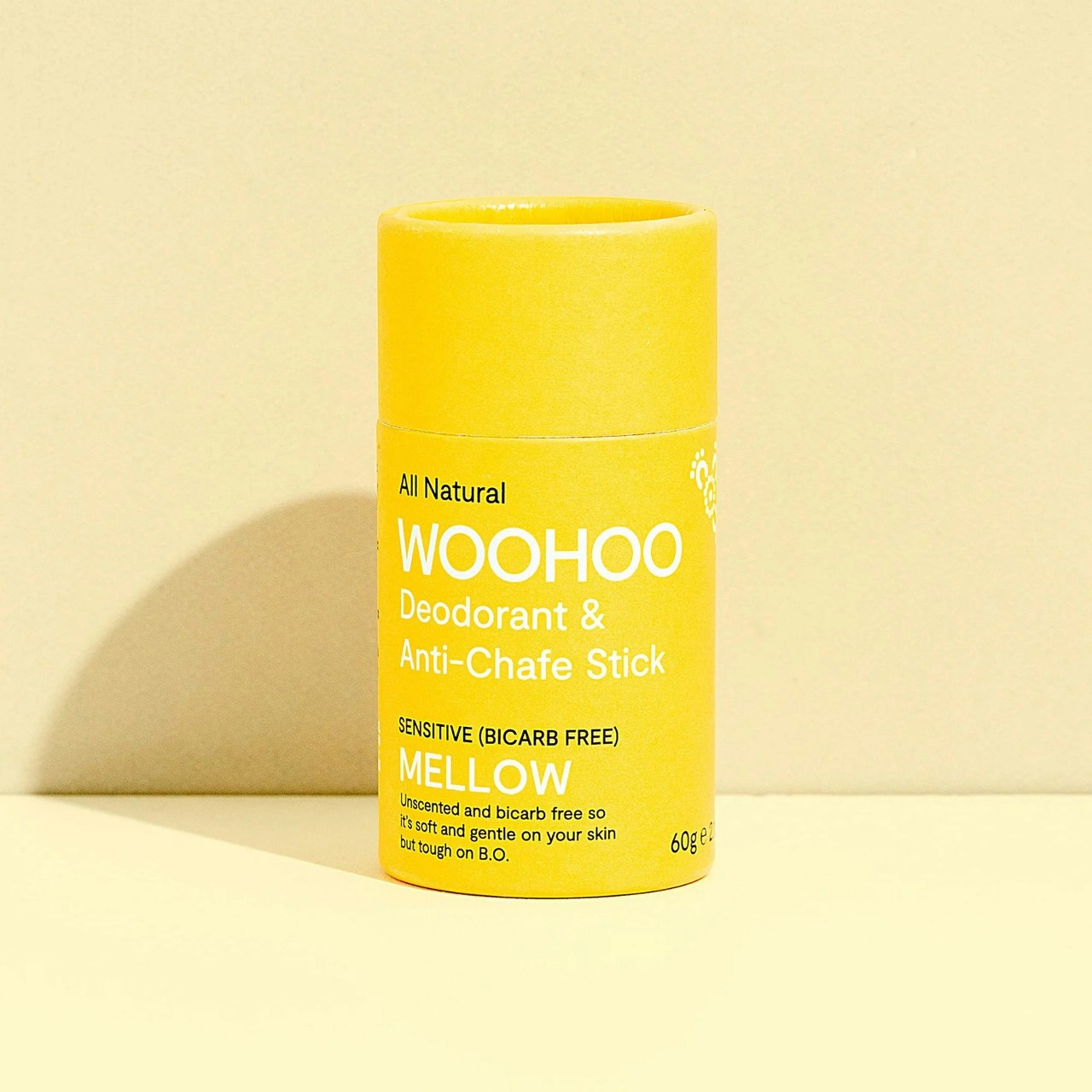 Woohoo Natural Deodorant & Anti-Chafe Stick Mellow 60g