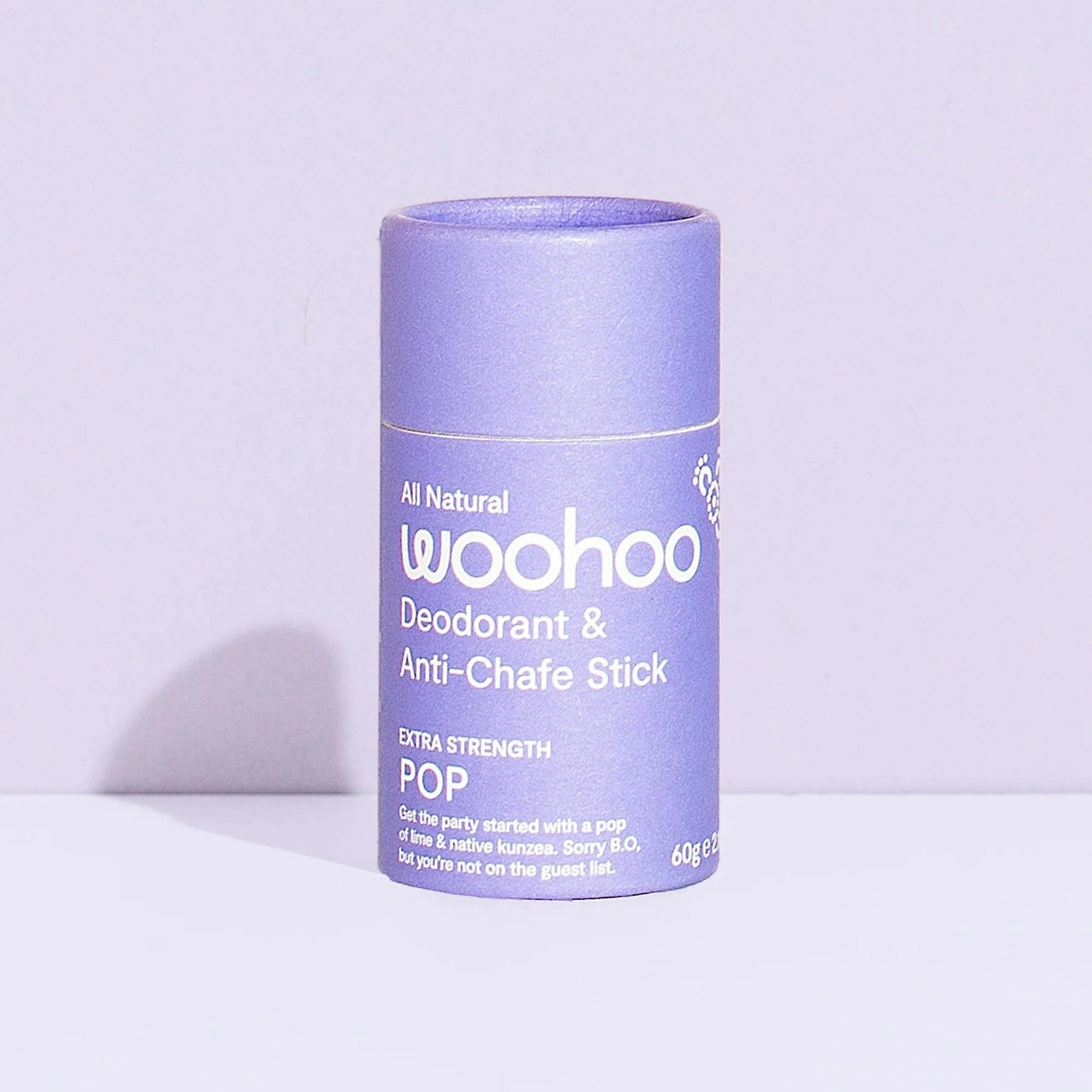 Woohoo Natural Deodorant & Anti-Chafe Stick Pop 60g