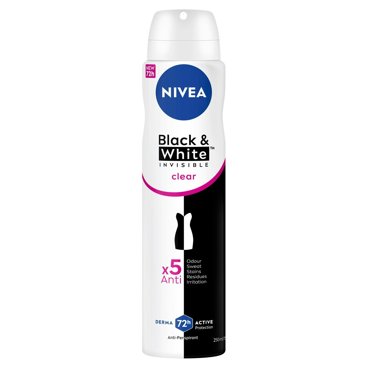 Nivea Black & White Invisible Clear Anti-perspirant Aerosol 250ml