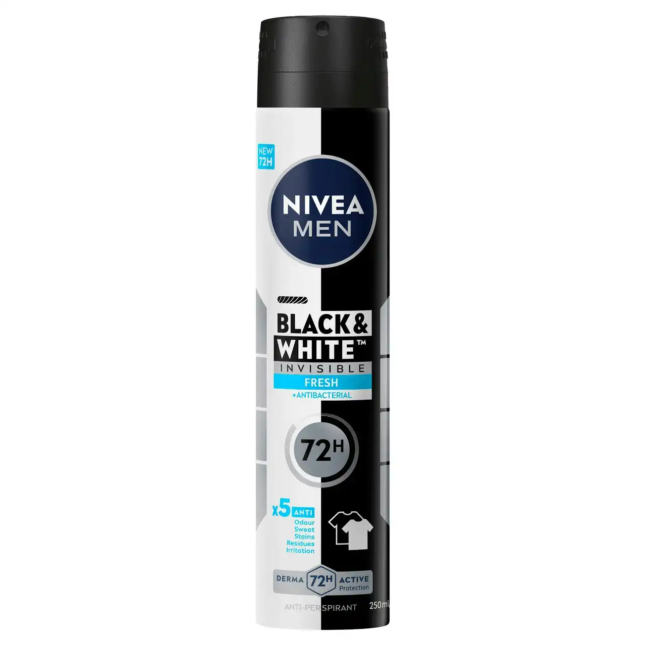 Nivea MEN Black & White Invisible Fresh Anti-Perspirant Aerosol 250ml