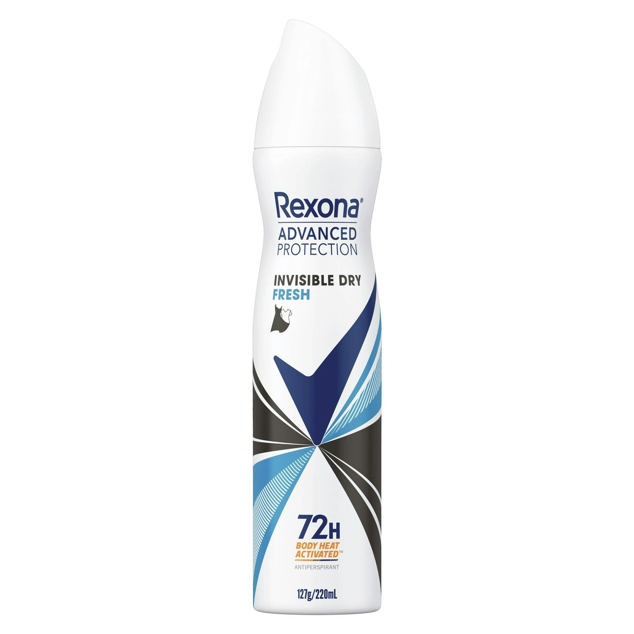 Rexona Women Advanced Antiperspirant Deodorant Aerosol Invisible Dry Fresh 72-Hour Protection 220ml