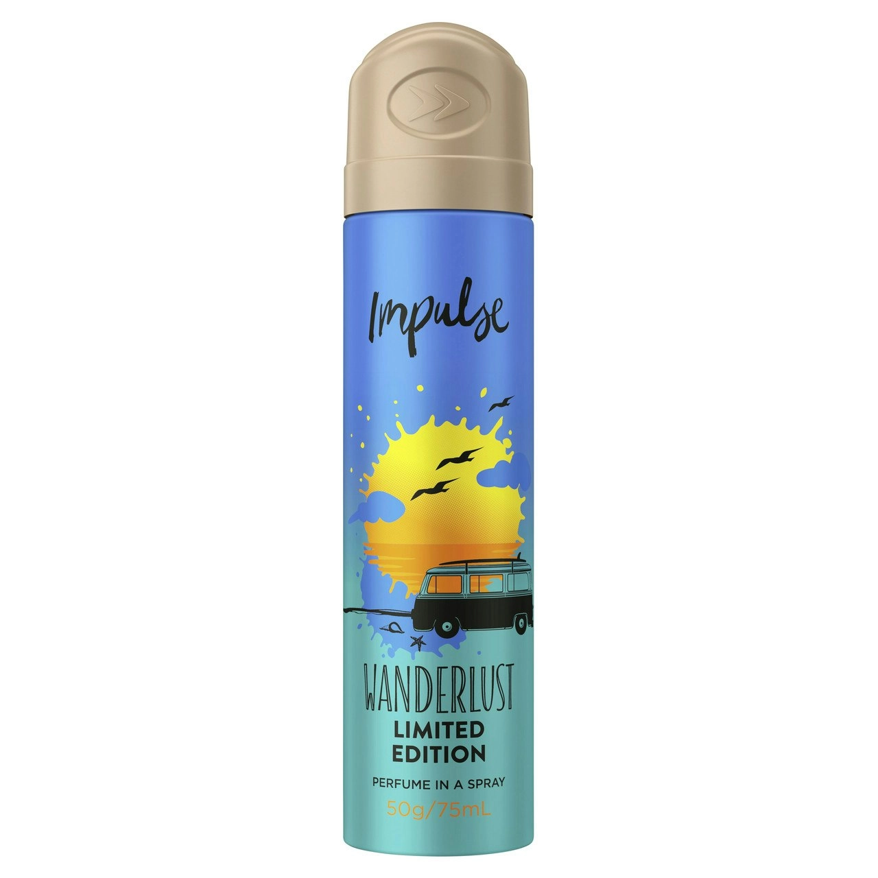 Impulse Body Spray Aerosol Deodorant Wanderlust 75mL