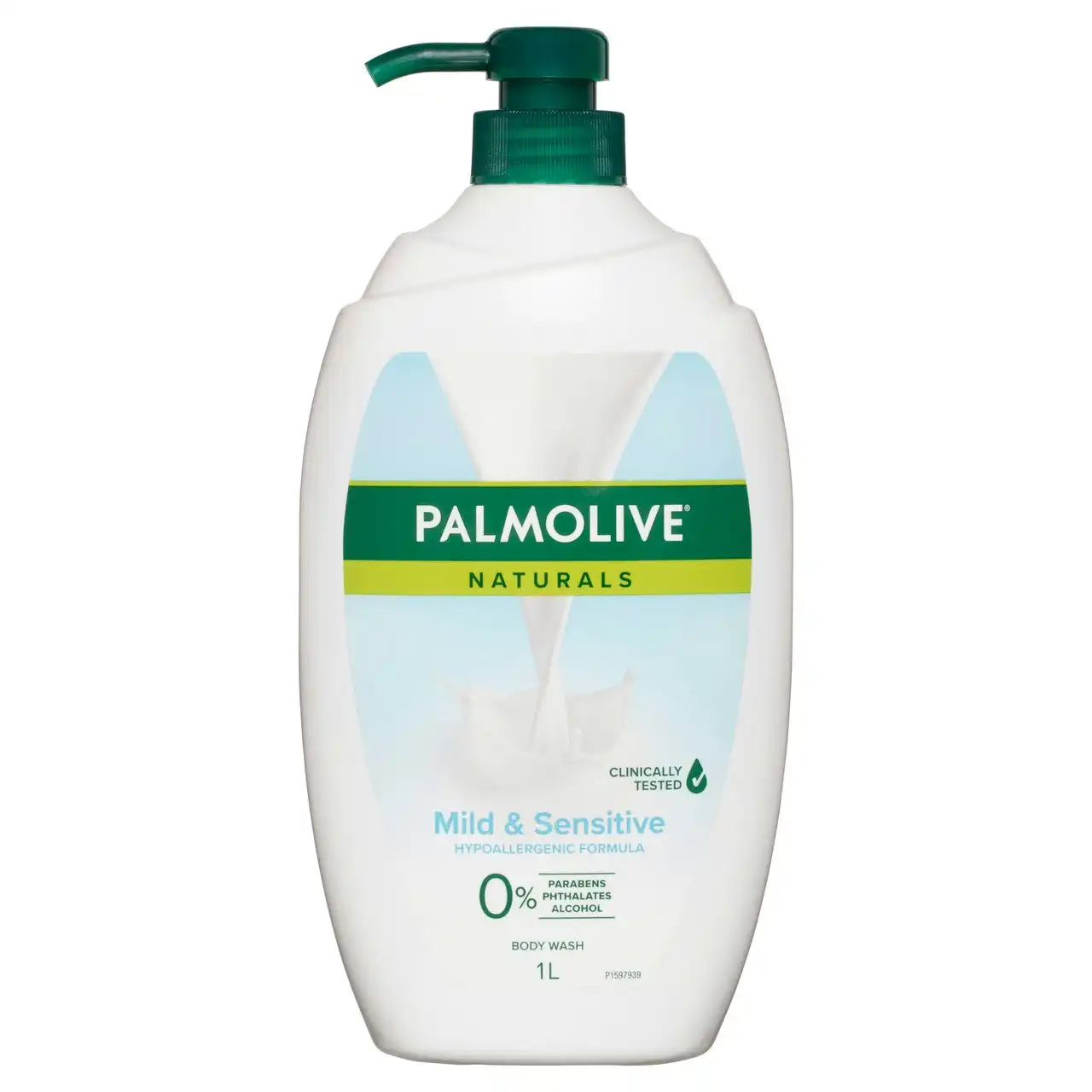 Palmolive Naturals Body Wash 1L Mild & Sensitive Soap Free Shower Gel, Clinically Tested, Non Irritating, Hypoallergenic