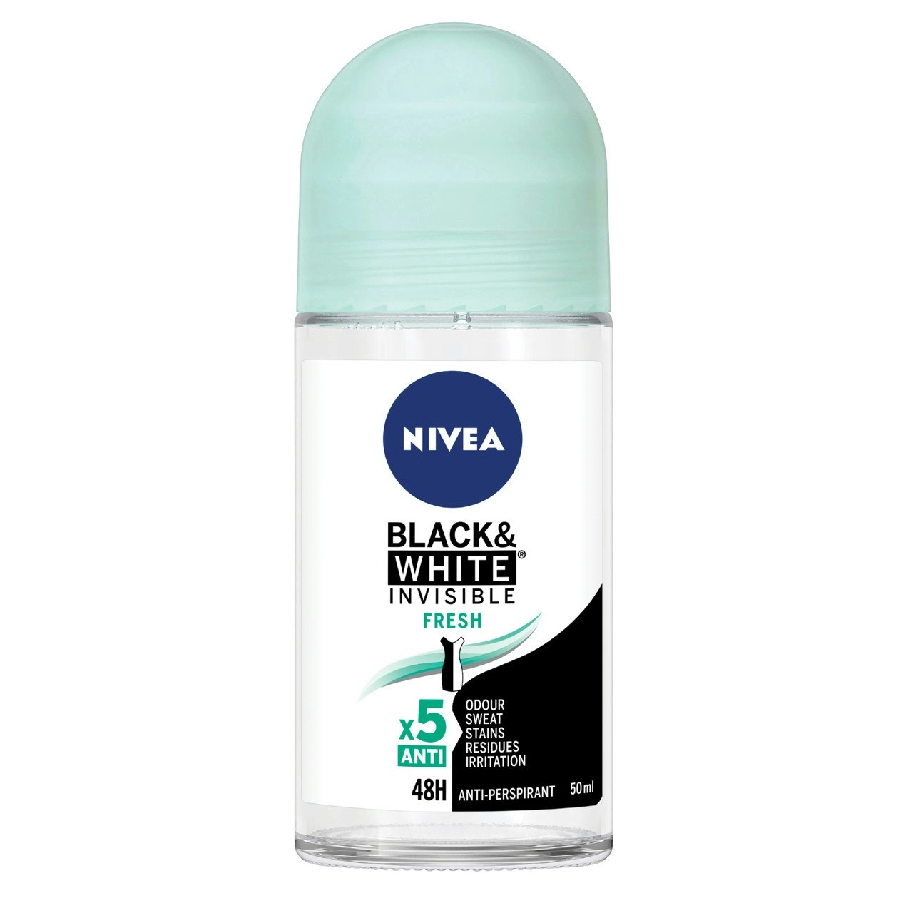 Nivea Black & White Invisible Fresh Anti-perspirant Roll-On 50ml