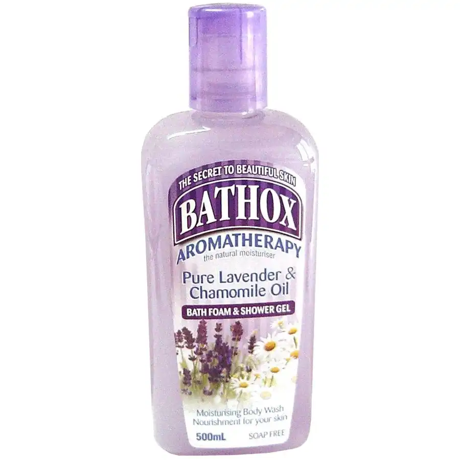 Bathox Shower Gel & Bath Foam Pure Lavender & Chamomile Oil 500ml