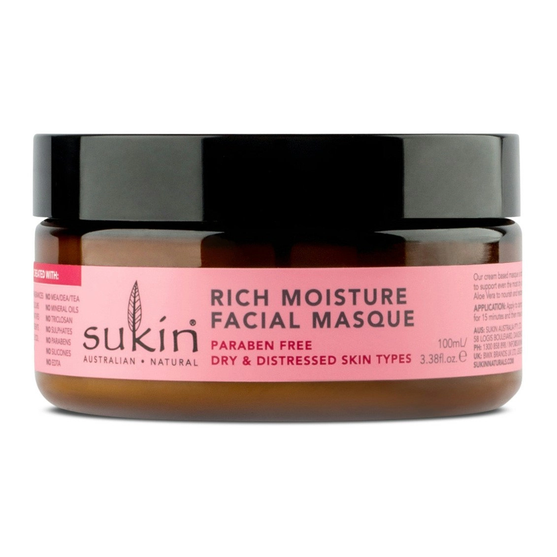 Sukin Rosehip Rich Moisture Facial Masque 100ml