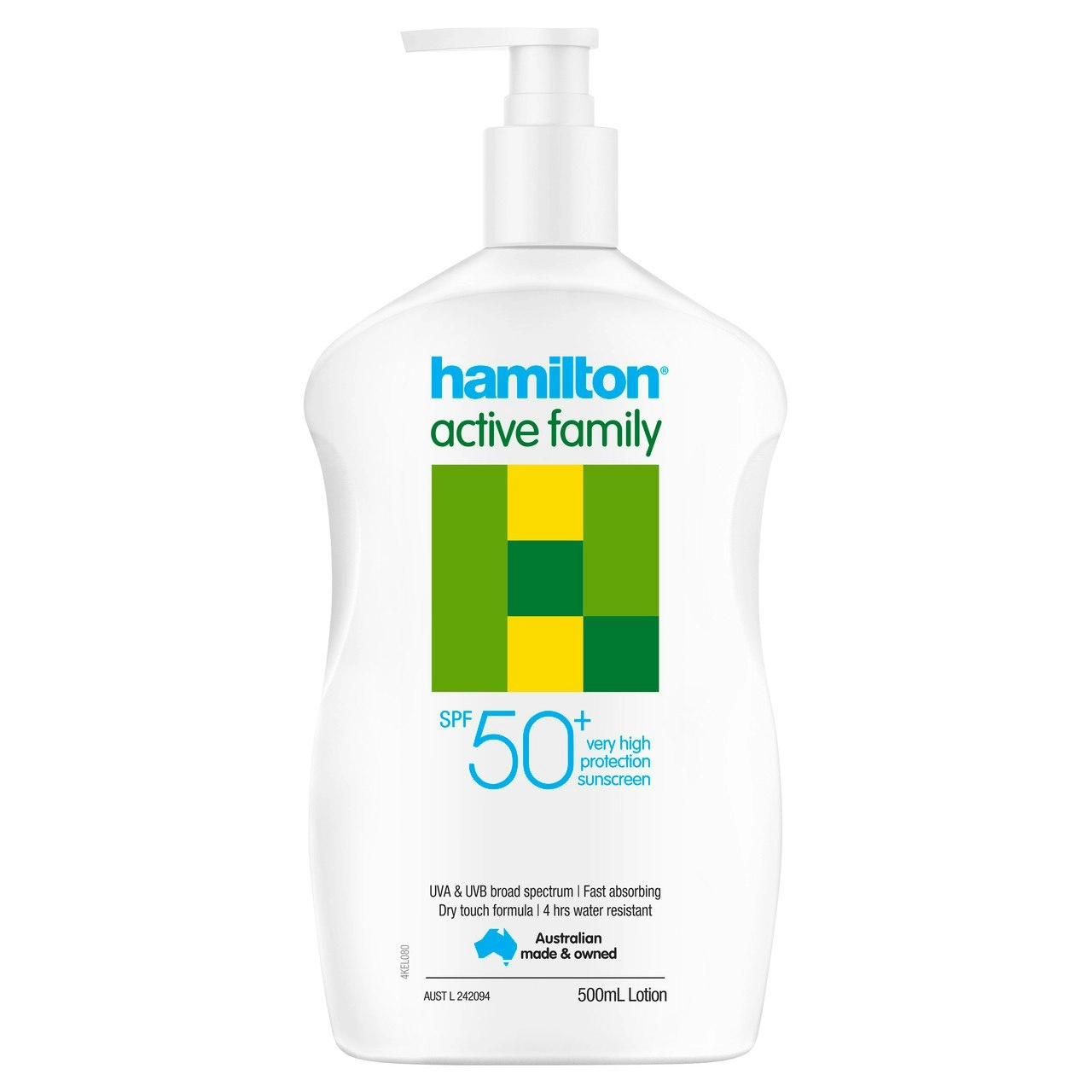 Hamilton Active Family Lotion SPF 50+ 500mL