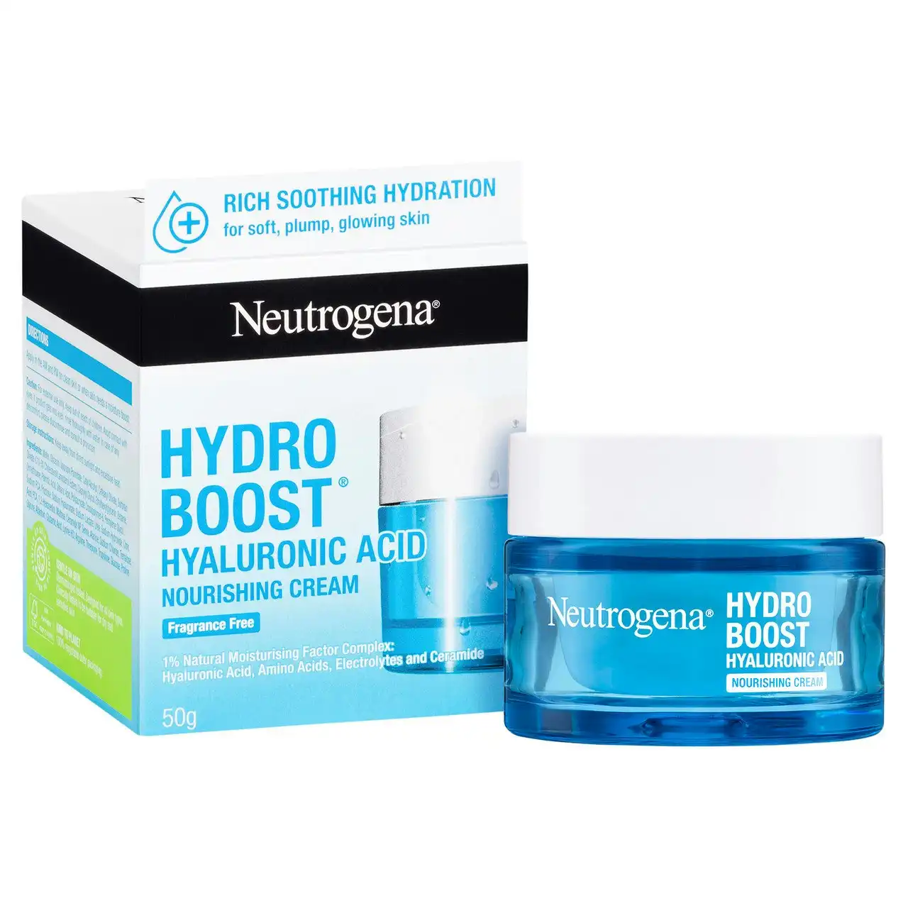 Neutrogena Hydro Boost Hyaluronic Acid Nourishing Cream Dry Skin Face Moisturiser 50g