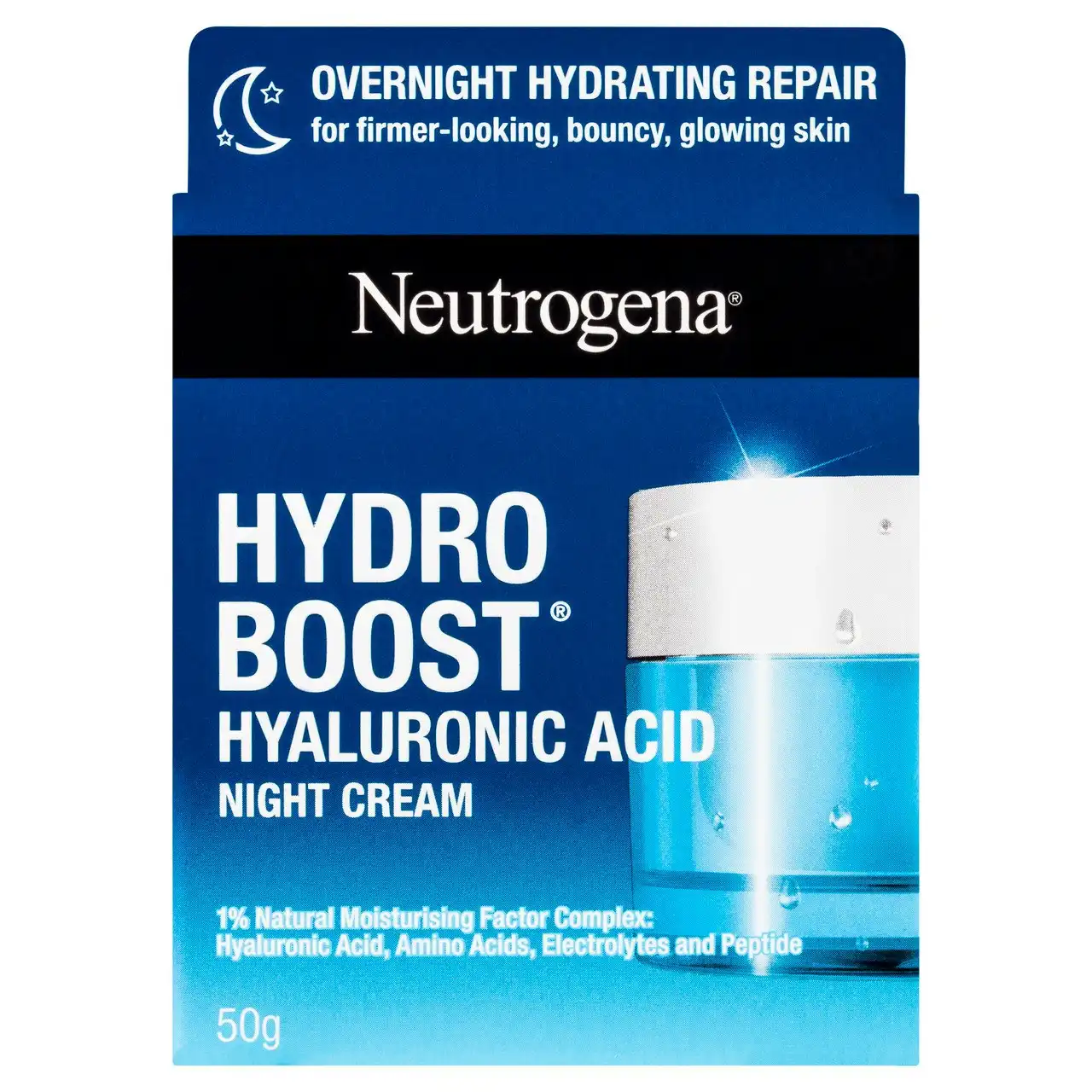 Neutrogena Hydro Boost Hyaluronic Acid Night Cream Hydrating Face Moisturiser 50g