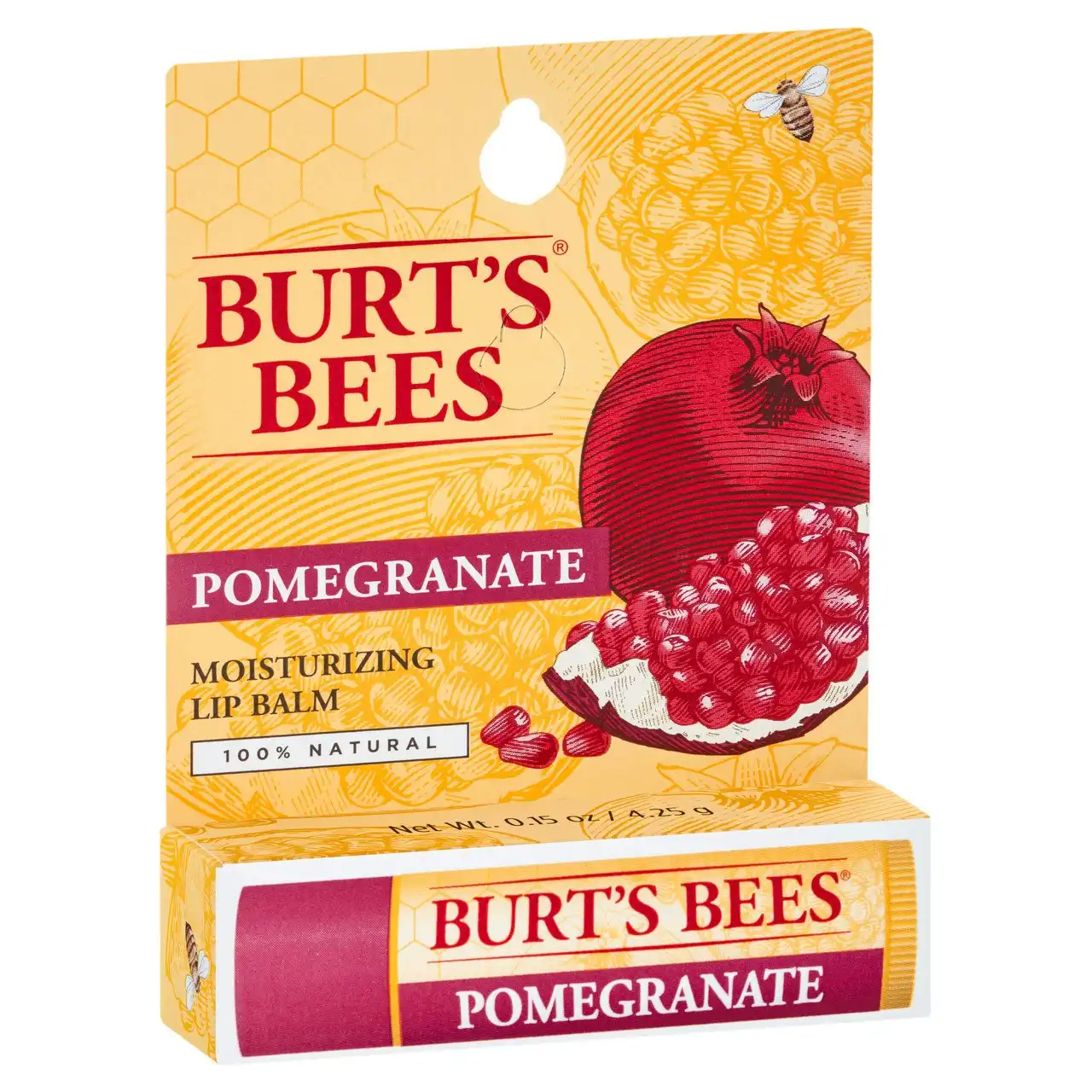 Burts Bees 100% Natural Pomegranate Lip Balm 4.25g