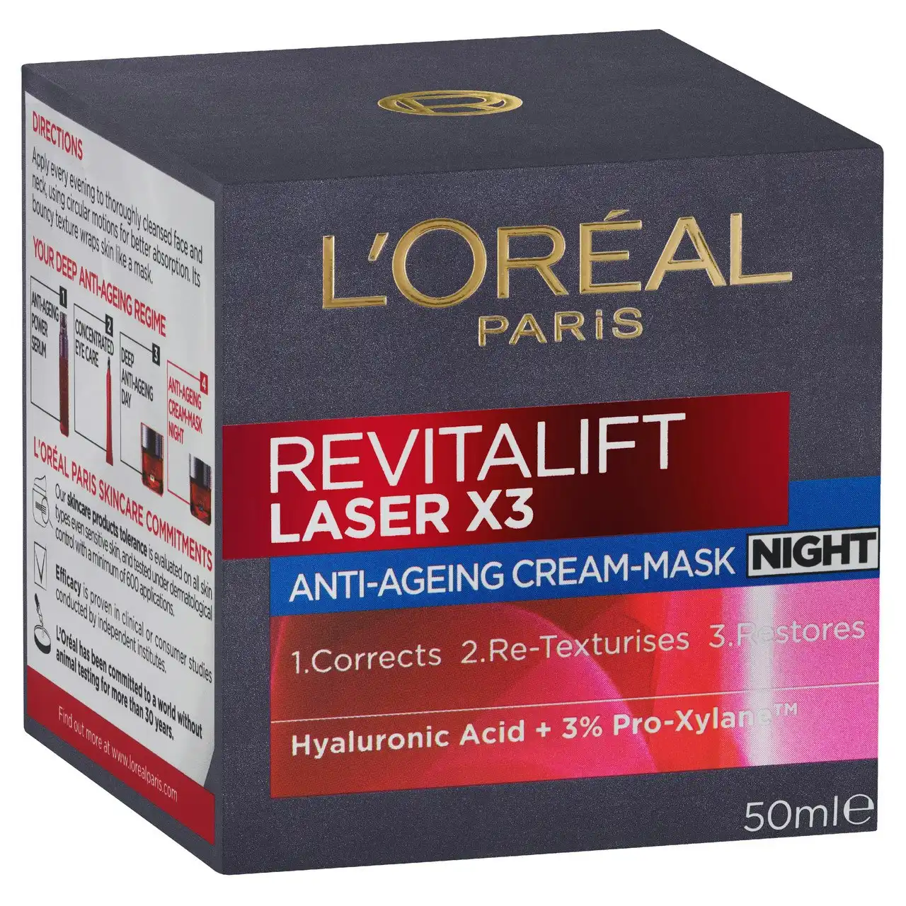 L'Or al Paris Revitalift Laser X3 Anti-Ageing Night Cream 50ml
