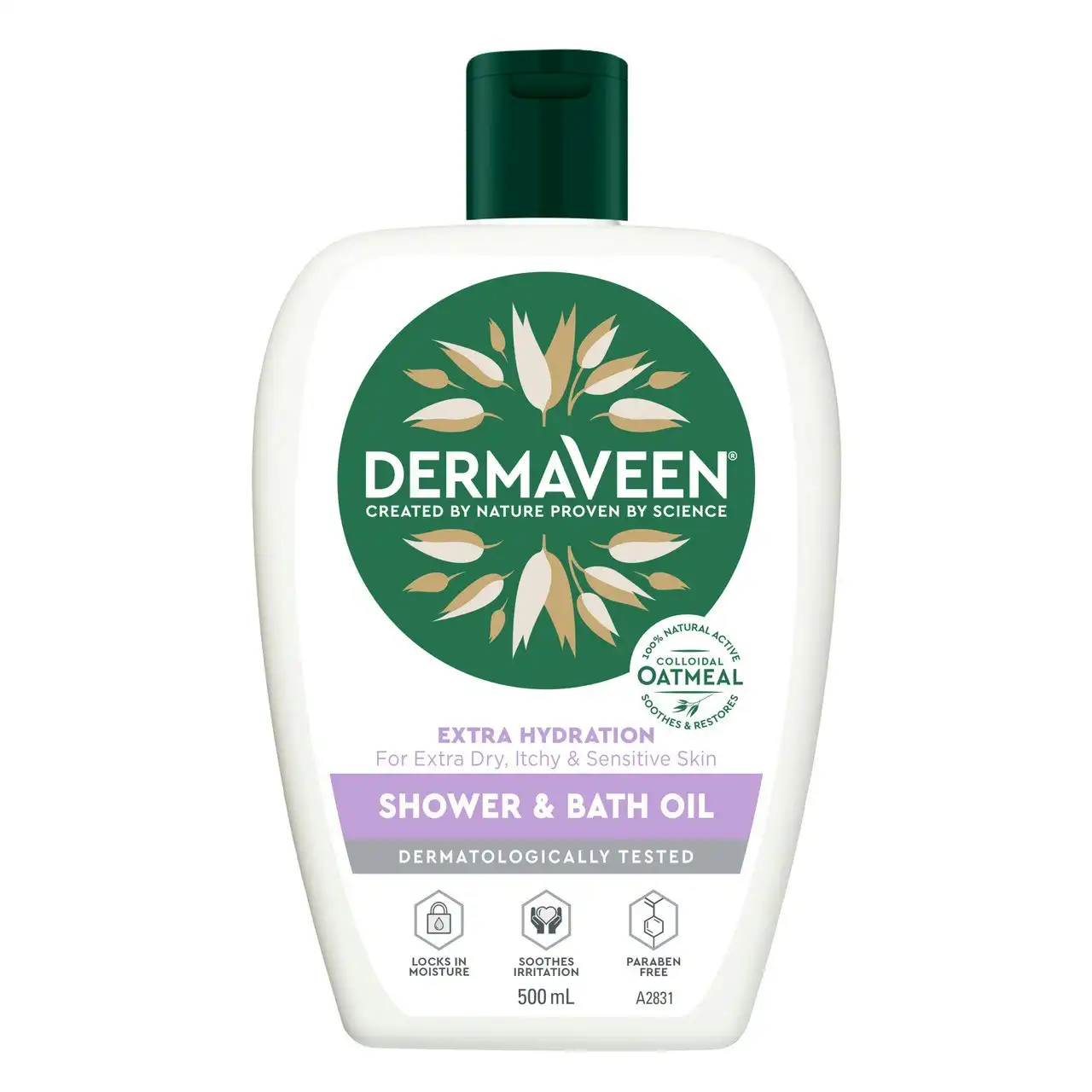 DermaVeen Extra Hydration Shower & Bath Oil 500mL