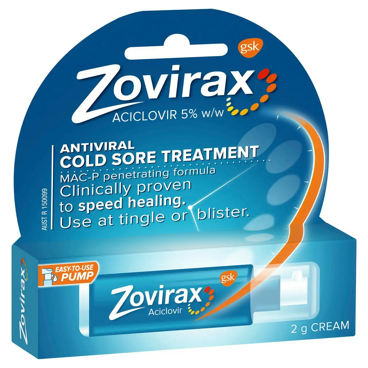 Zovirax Cold Sore Treatment Cream Pump 2g