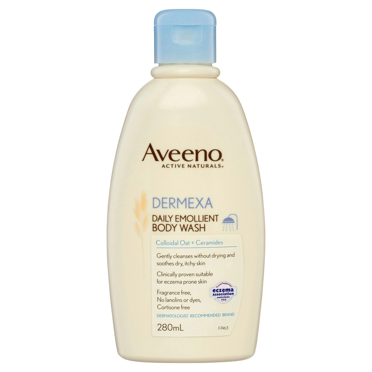 Aveeno Dermexa Daily Emollient Fragrance Free Body Wash Soothe & Moisturise Extra Dry Itchy Sensitive Eczema Prone Skin 280mL