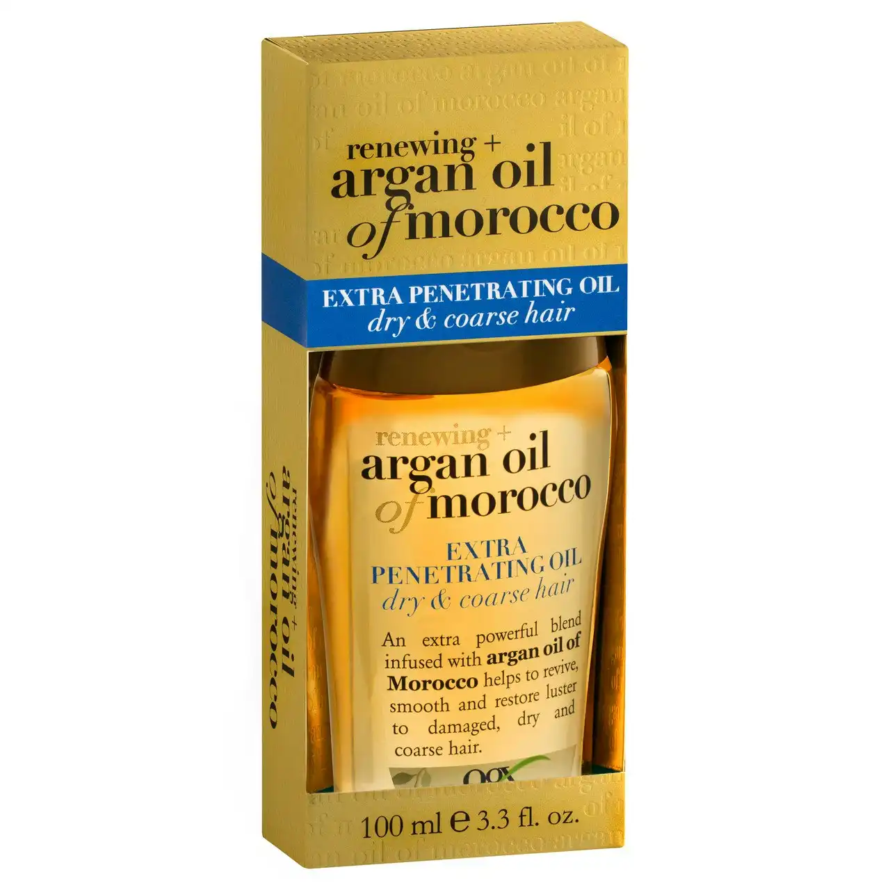 OGX Renewing + Hydrating & Shine Argan Oil Of Morocco Extra Penetrating Oil For Damaged & Heat Styled Hair 100mL