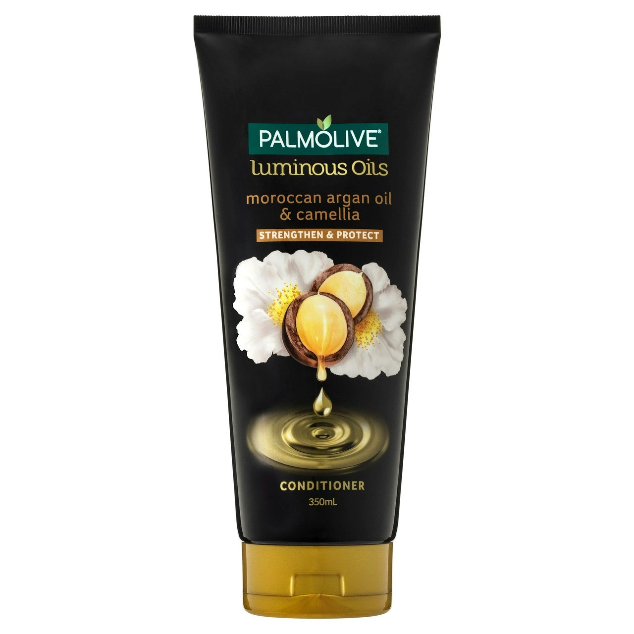 Palmolive Luminous Oils Hair Conditioner, Northern Rivers Macadamia, Argan & Camellia, 350mL, Strengthen and Protect