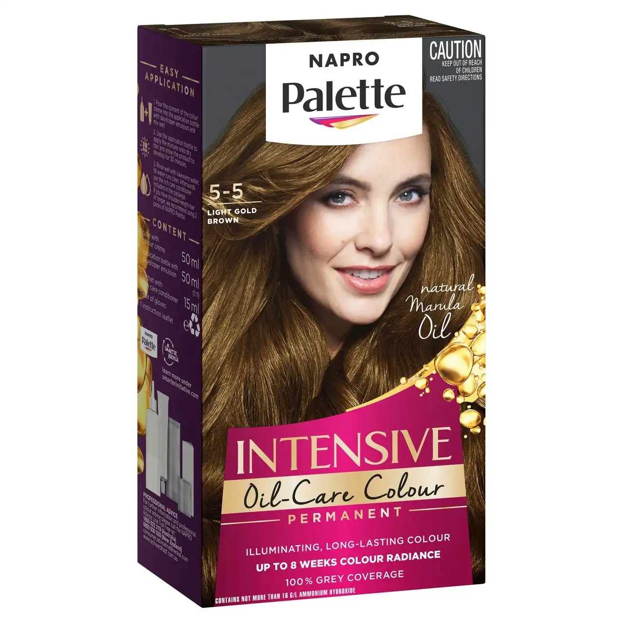 Napro Palette Permanent Hair Colour 5-5 Light Gold Brown