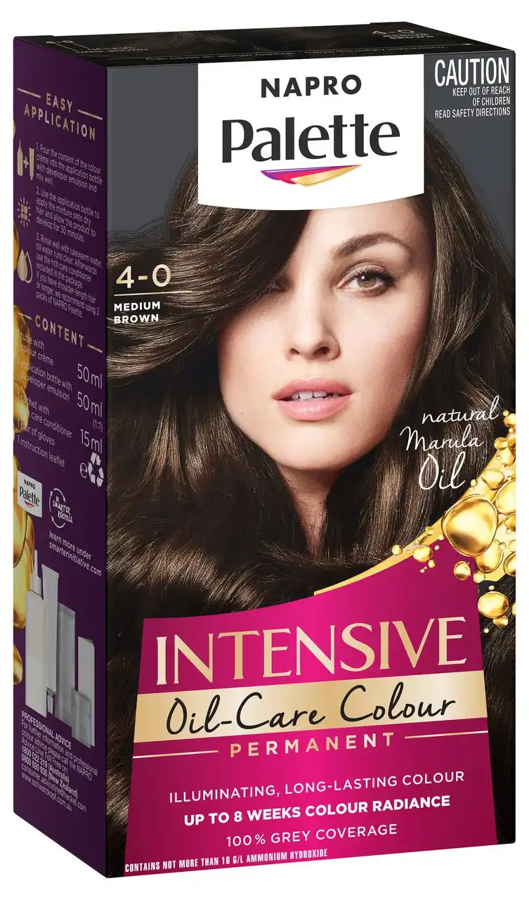 Napro Palette Permanent Hair Colour 4-0 Medium Brown