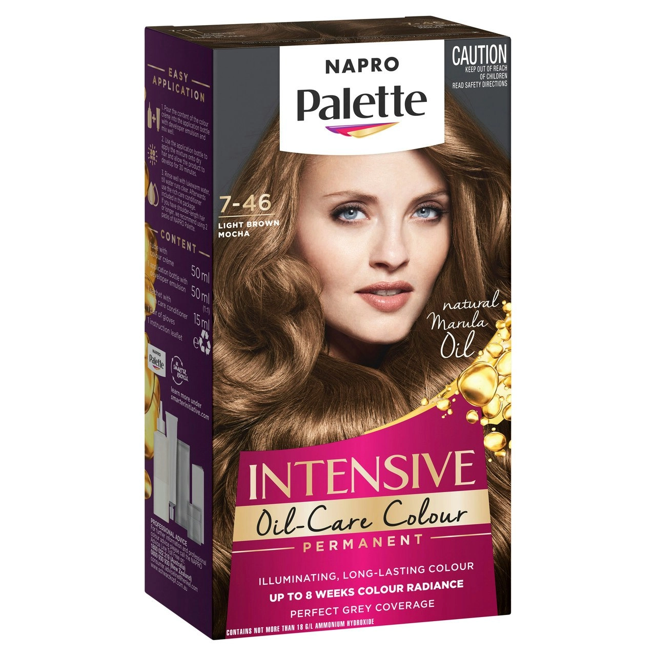 Napro Palette Permanent Hair Colour 7-46 Light Brown Mocha