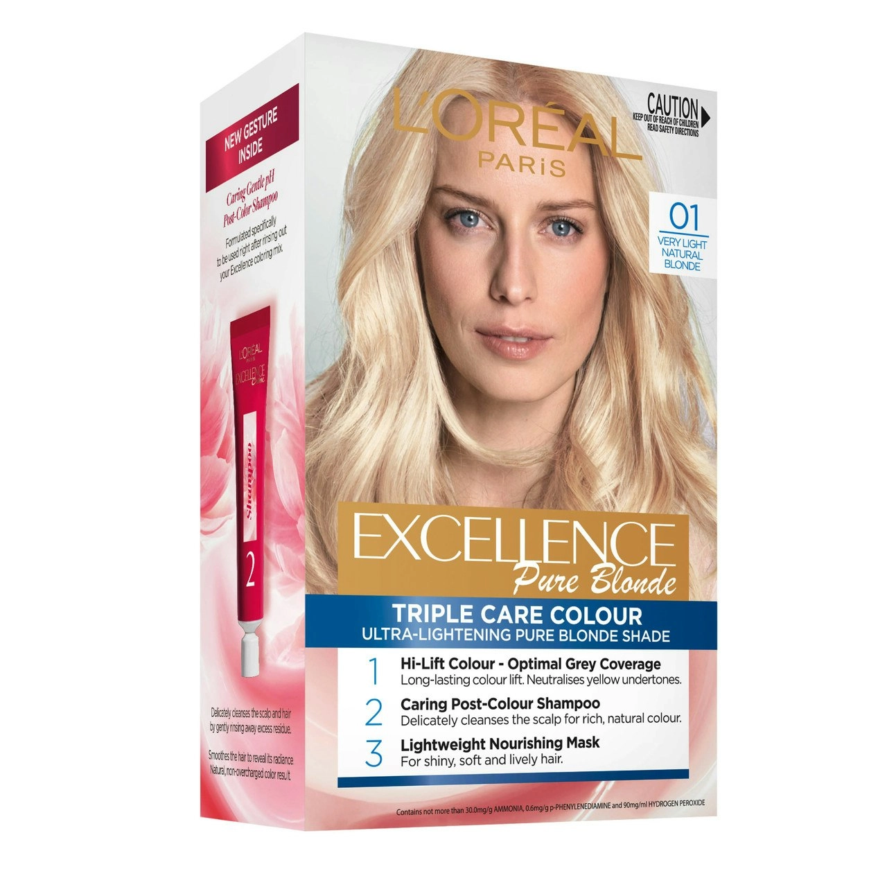 L'Oreal Paris Excellence Creme Permanent Hair Colour - 01 Very Light Natural Blonde