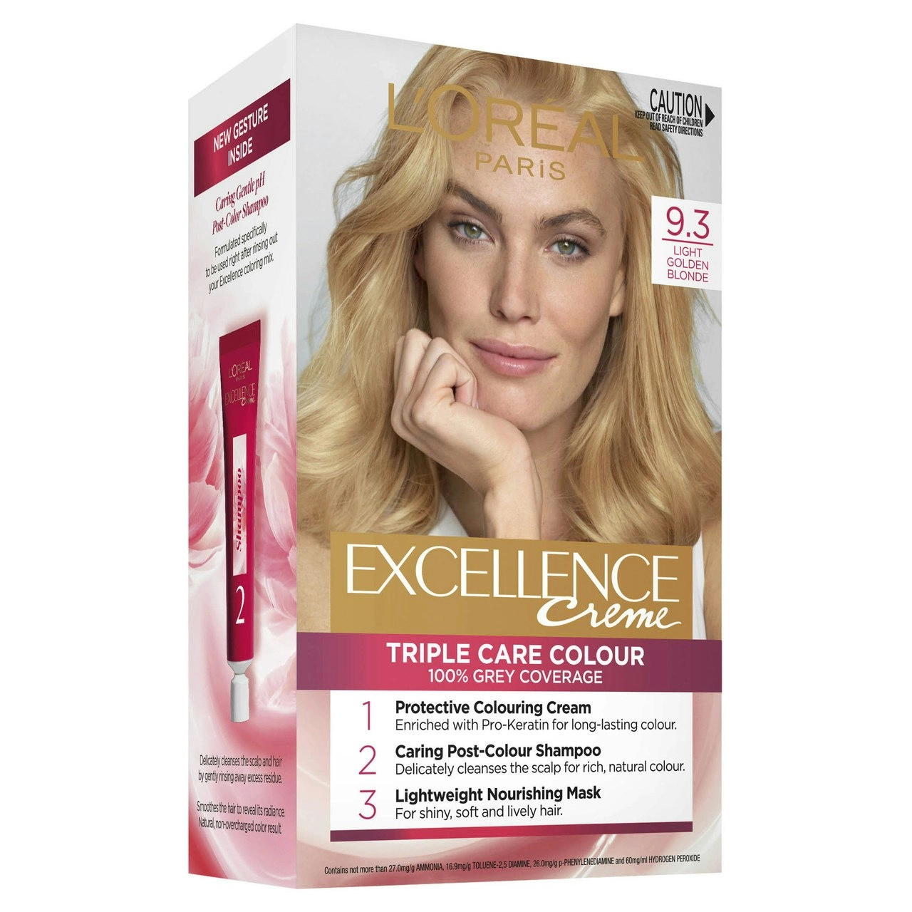 L'Oreal Paris Excellence Creme Permanent Hair Colour - 9.3 Light Golden Blonde