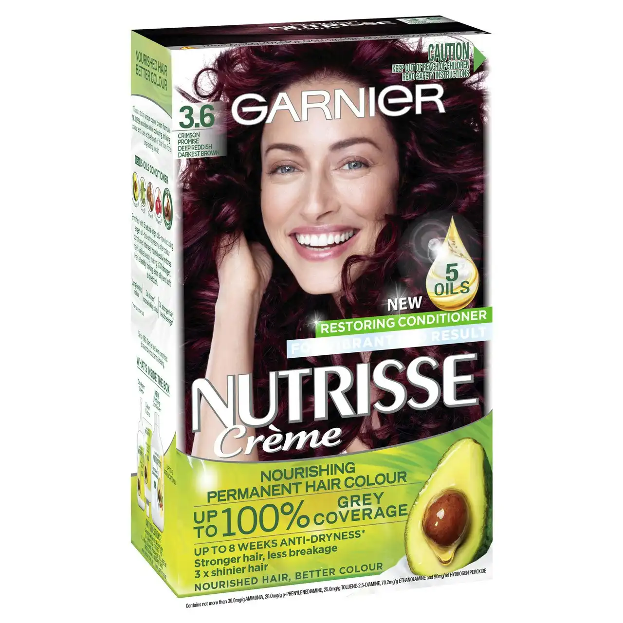 Garnier Nutrisse Permanent Hair Colour - 3.6 Crimson Promise