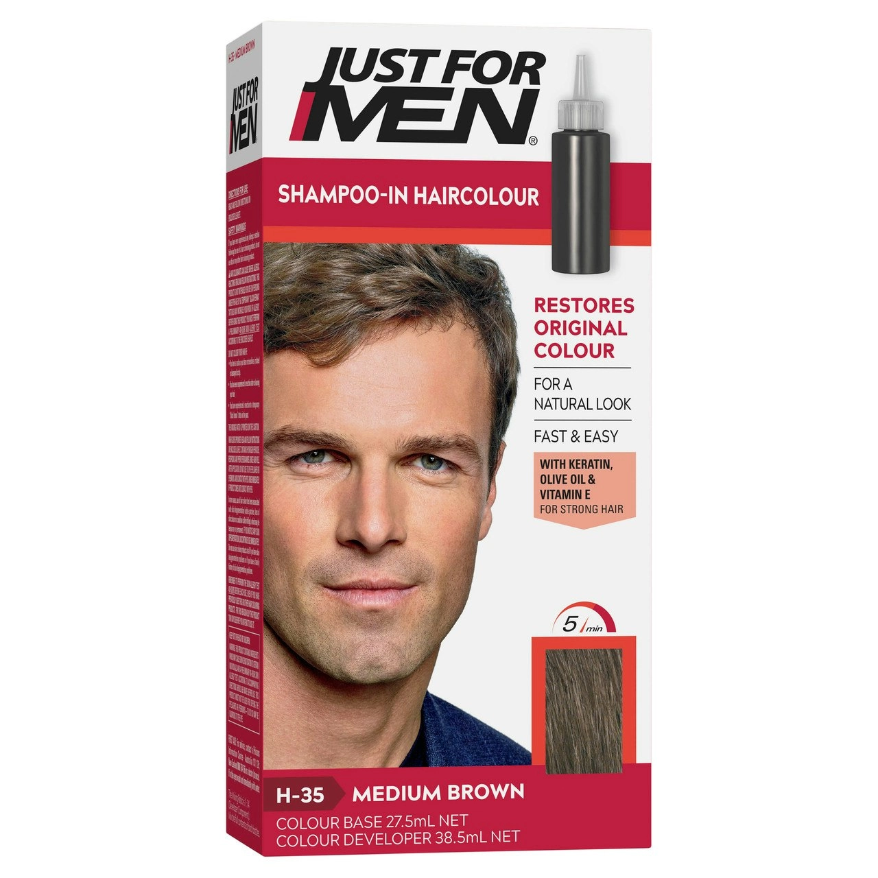 Just For Men Shampoo-In Haircolour Medium Brown