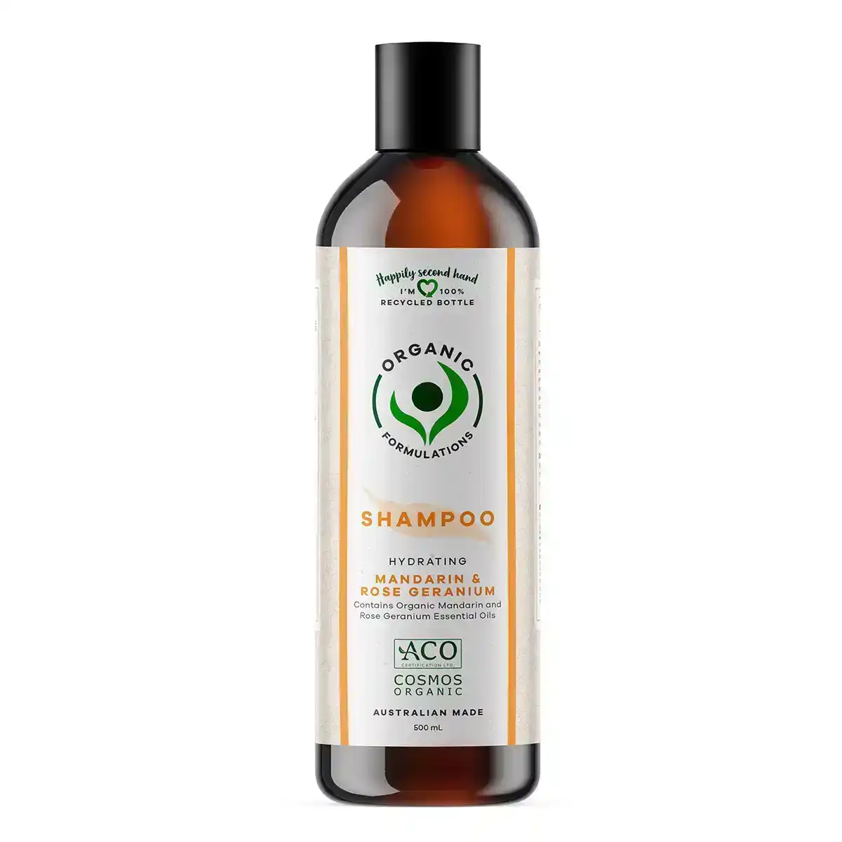 Organic Formulations Hydrating Mandarin &amp; Rose Geranium Shampoo 500ml